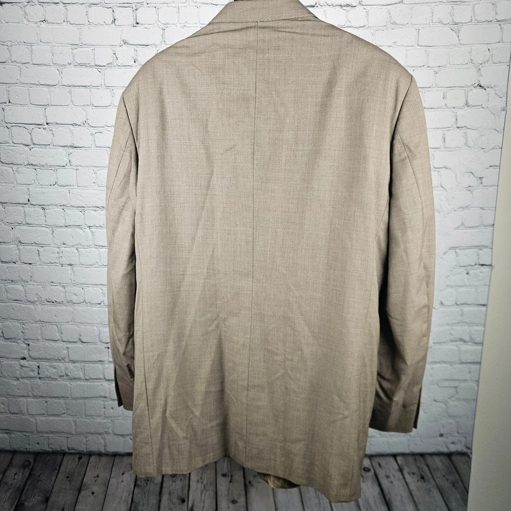 Daniel Cremieux Collection Tan Wool 3 Button Blazer Sport Coat Mens 44R Dillard